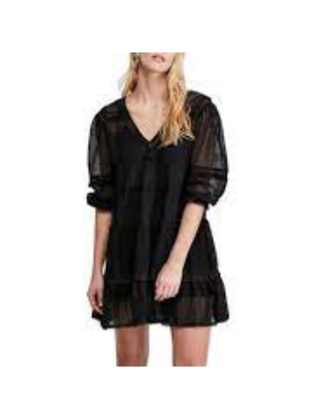Free People Berlin Ruffle Trim Mini Dress
